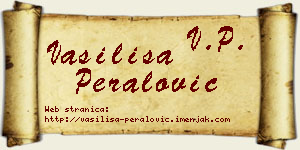 Vasilisa Peralović vizit kartica